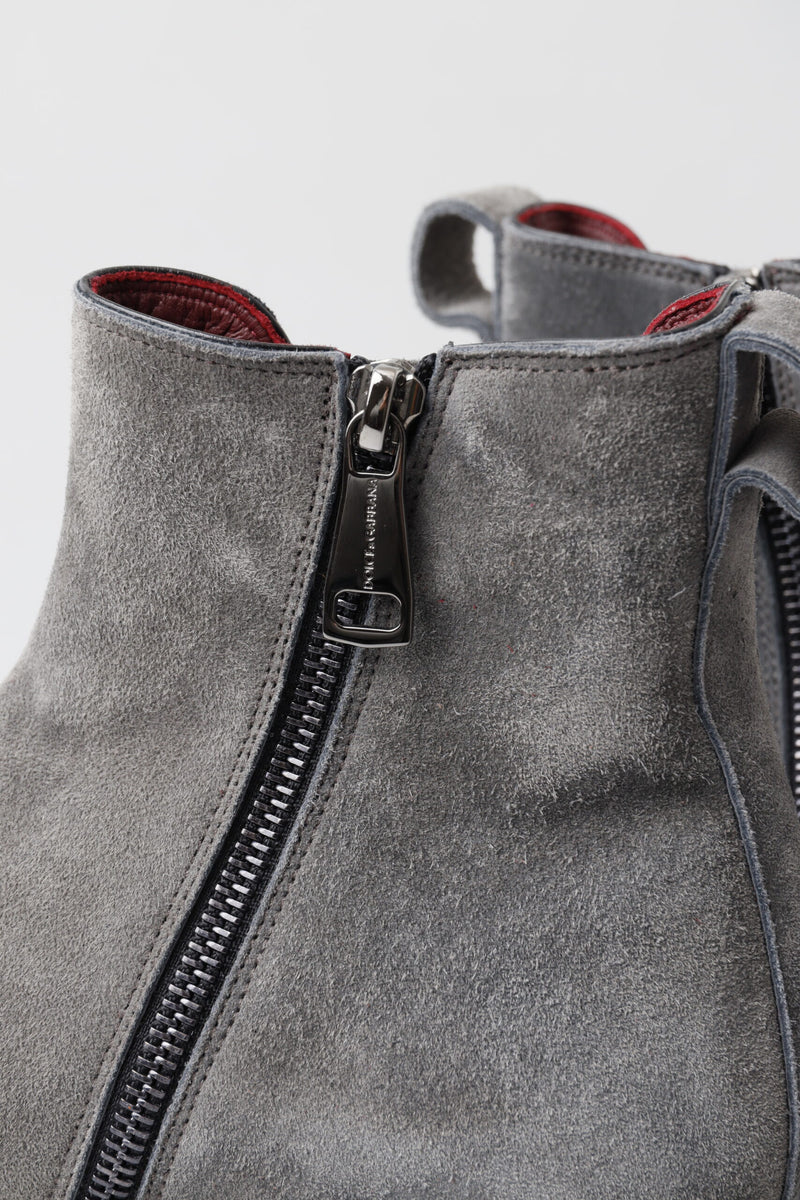 Bottes en cuir de Chelsea gris élégant