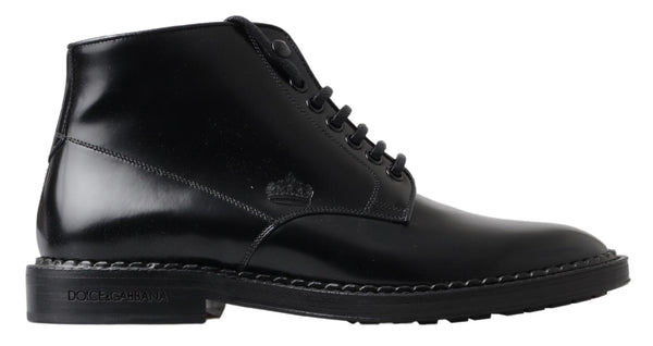 Bottes pour hommes en cuir noir élégant