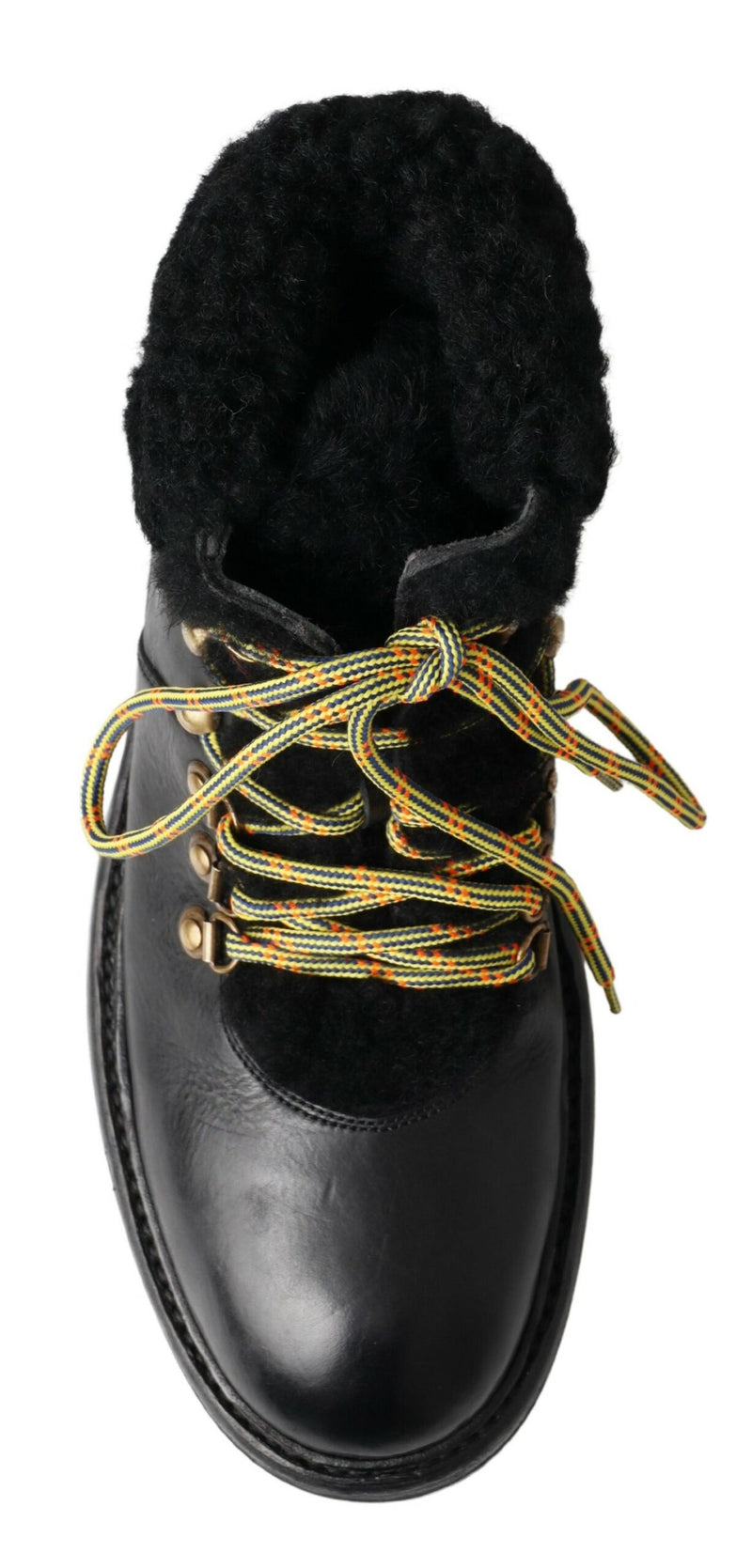 Bottes de cuir masculin élégantes de style shearling