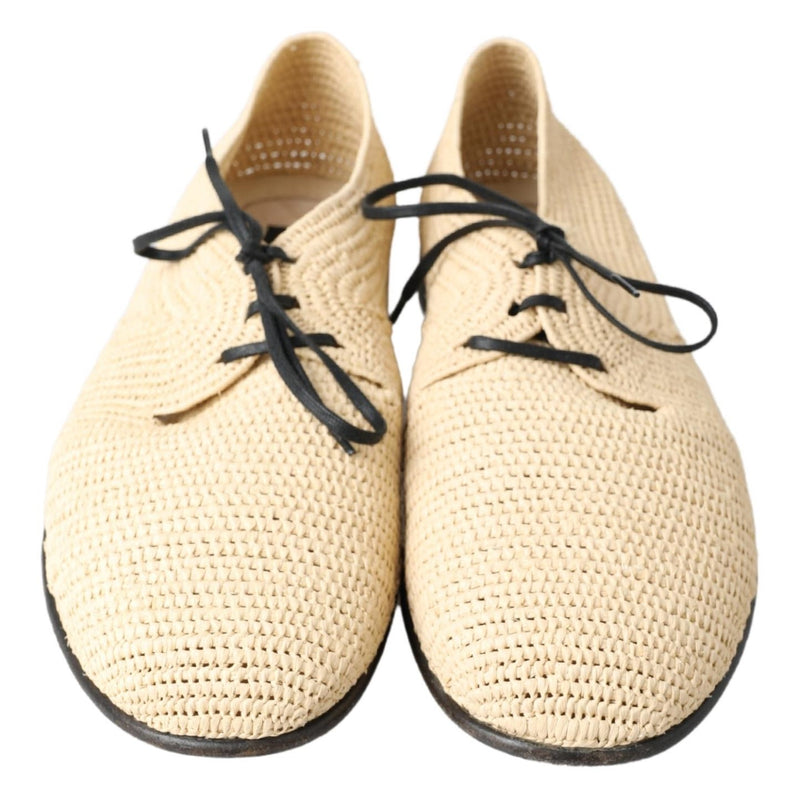 Chaussures pour hommes décontractés à lacets beige chic