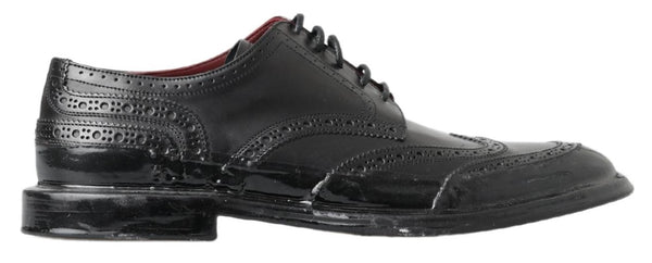 Chaussures de derby en cuir noir élégant