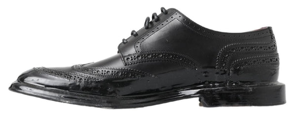 Chaussures de derby en cuir noir élégant