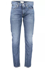 Sleek Blue Slim Taper Jeans