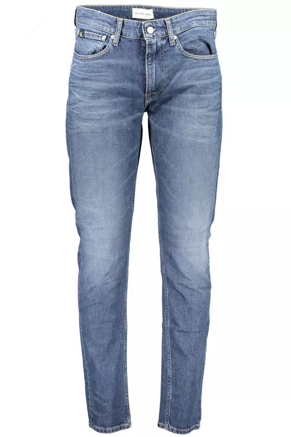 Sleek Blue Slim Taper Jeans