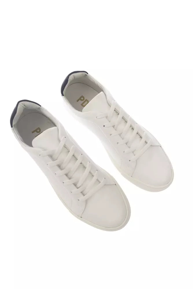 Sneakers en cuir monocolore élégant