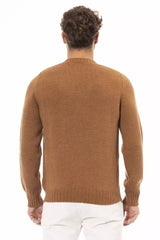 Beige Alpaca Blend Crewneck -Pullover für Männer