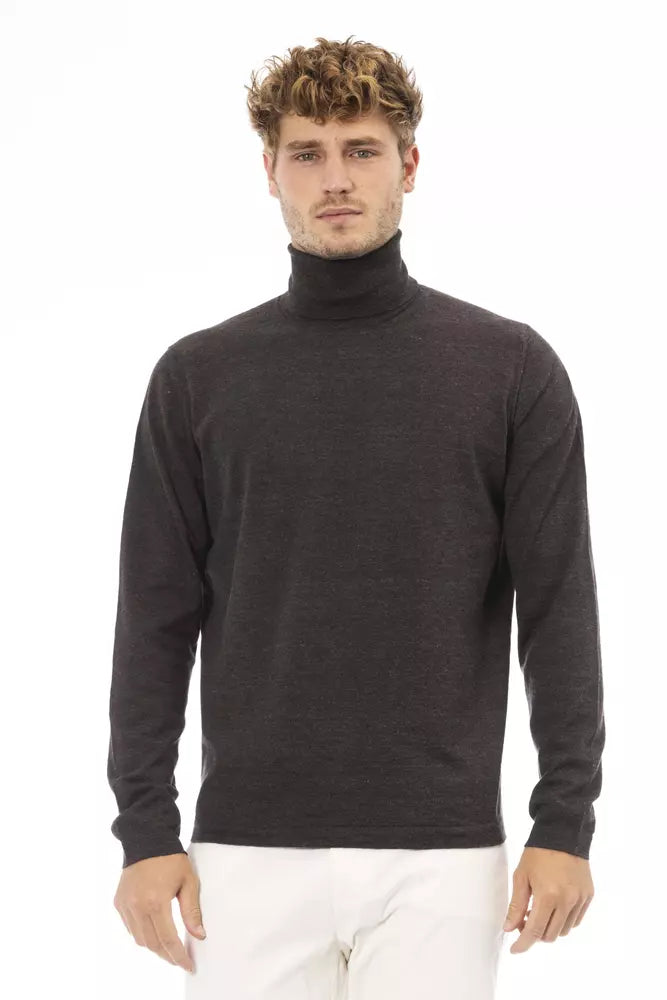 Eleganter Rollkragenpullover in reicher Brown