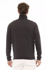 Brown Cotton Men Sweater