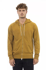 Brown Cotton Men Sweatshirt