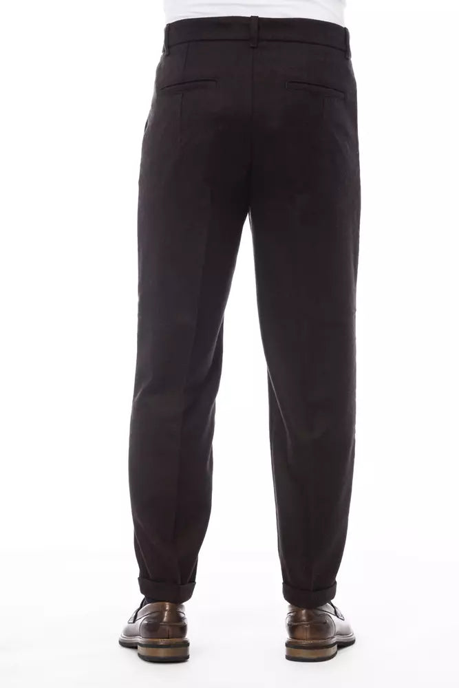 Brown Wool Men's Pant