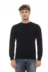 Schlanker Crewneck -Pullover in Luxe Stoffmischung