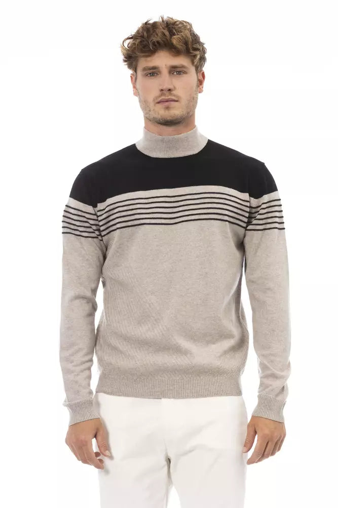 Beige Cashmere Men Sweater