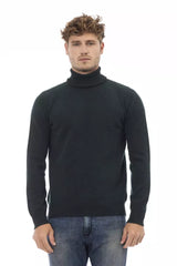 Eleganter Rollkragenpullover Wollpullover in reichem Grün