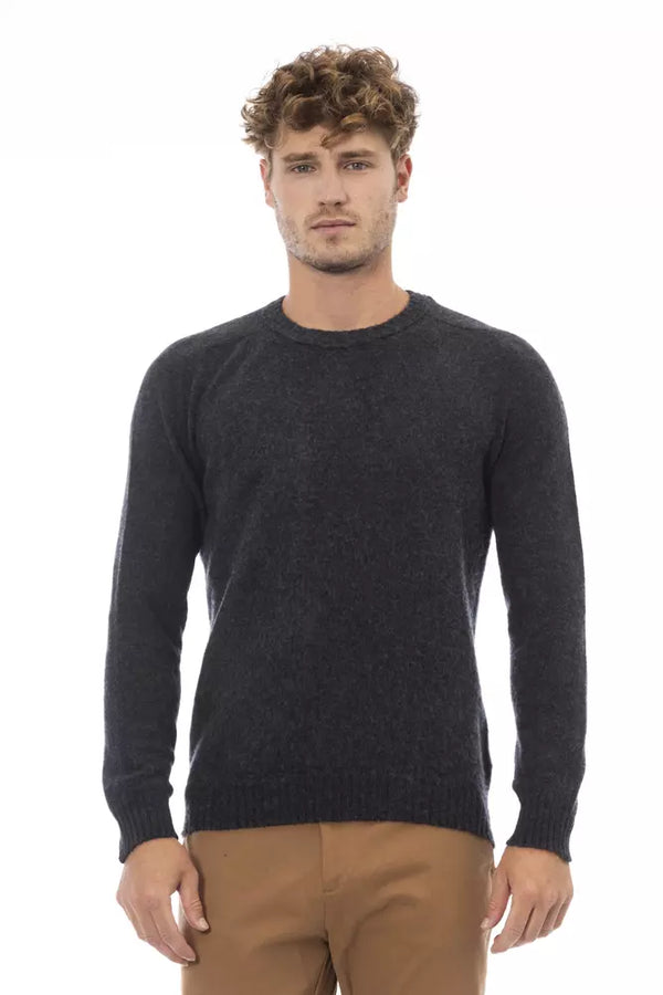 Eleganter Crewneck schwarzer Pullover