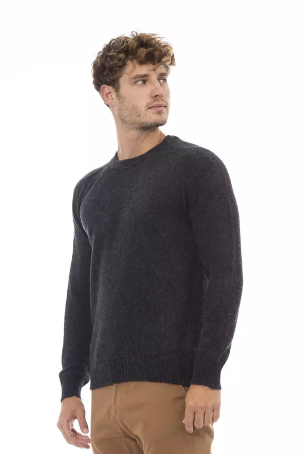 Eleganter Crewneck schwarzer Pullover