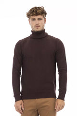 Pull à col roulé en laine mérinos - Brown élégant