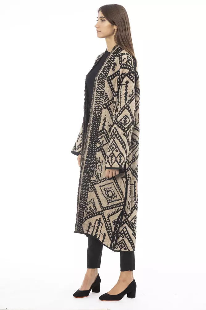 Cappotto di eleganza doppia jacquard scandiana