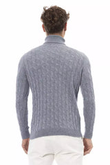 Light Blue Cashmere Men Sweater