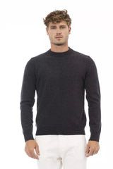 Eleganter Crewneck -Wollpullover in zeitloser Schwarz