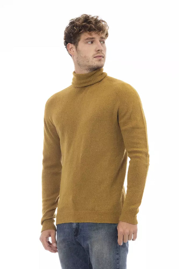 Brown Alpaca Men Sweater