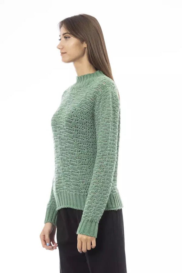 Chic Mock Hals Green Pullover für sie