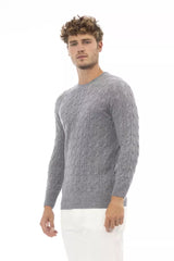 Gray Wool Men Sweater