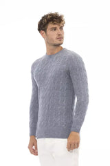 Eleganter hellblauer Crewneck -Pullover