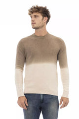 Pull à chariot Beige avec détails côtelés