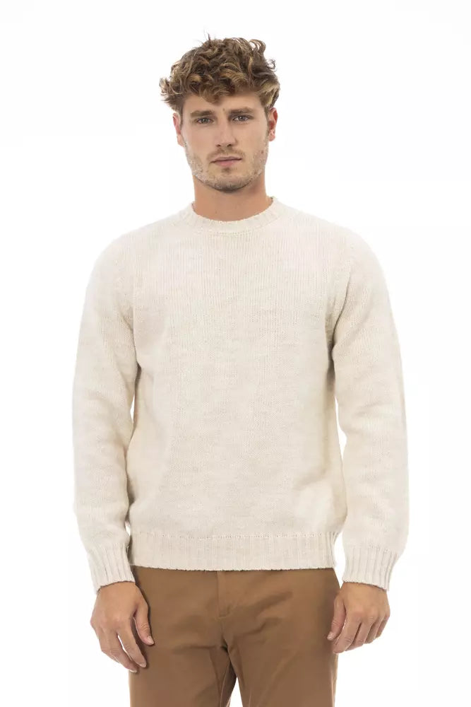 Eleganter Crewneck Alpaca Mischpullover