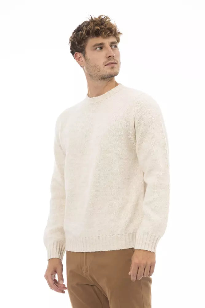 Eleganter Crewneck Alpaca Mischpullover