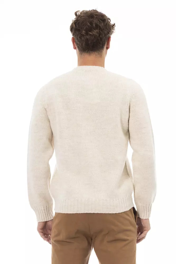 Eleganter Crewneck Alpaca Mischpullover