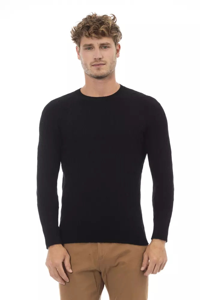 Eleganter Crewneck -Pullover in einer üppigen Mischung