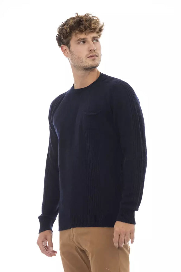 Eleganter Crewneck -Taschenpullover