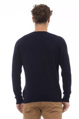 Eleganter Crewneck -Taschenpullover