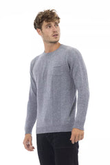 Eleganter hellblauer Crewneck -Pullover