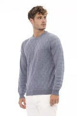 Eleganter hellblauer Crewneck -Pullover