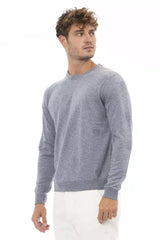 Eleganter hellblauer Crewneck -Pullover