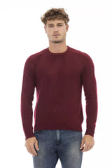 Red Wool Men Sweater