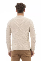 Raffinierter Crewneck -Pullover im Beige -Ton