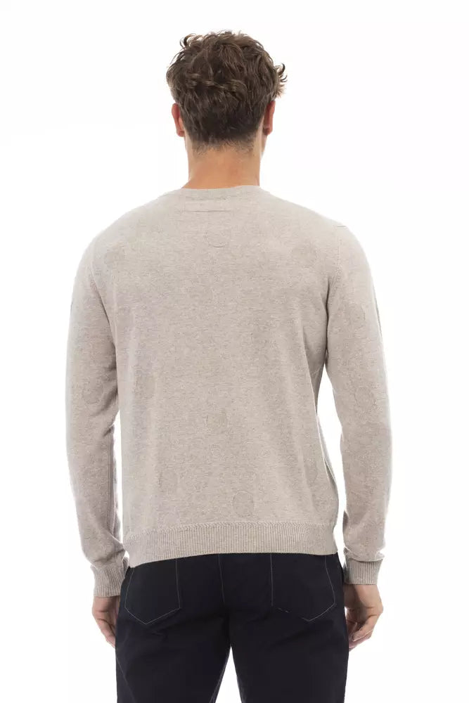 Μπεζ Crewneck Comfort Plend πουλόβερ