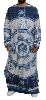 Robe Thobe Blue Cotton-Silk Majestic