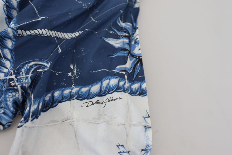 Majestic Blue Cotton-Silk Thobe Abe