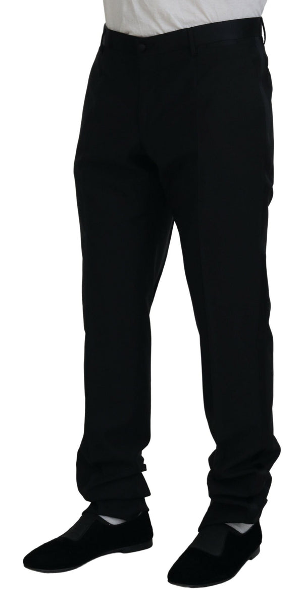 Elegante schlanke fit schwarze Kleiderhose