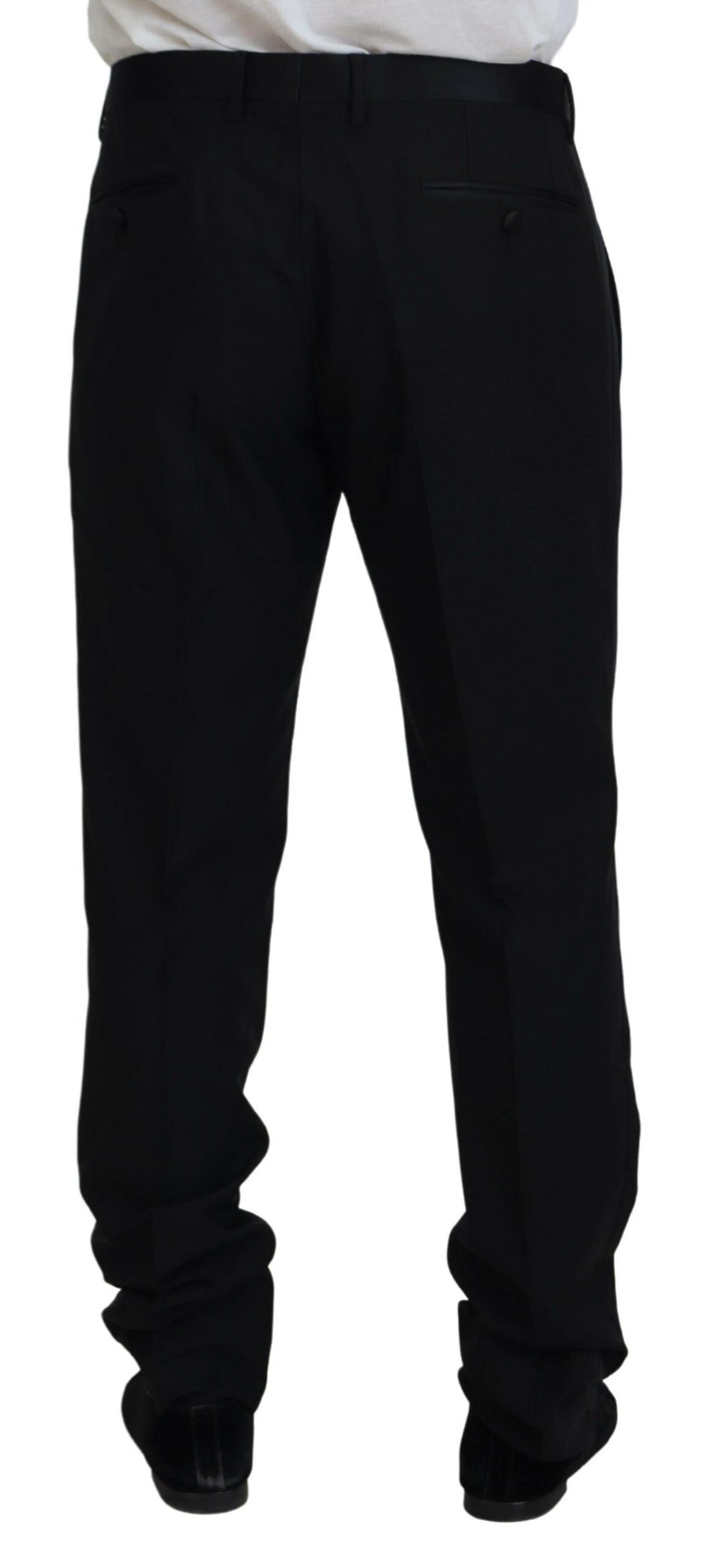 Elegante schlanke fit schwarze Kleiderhose