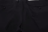 Eleganti pantaloni in vestito nero in forma slim