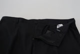 Eleganti pantaloni in vestito nero in forma slim