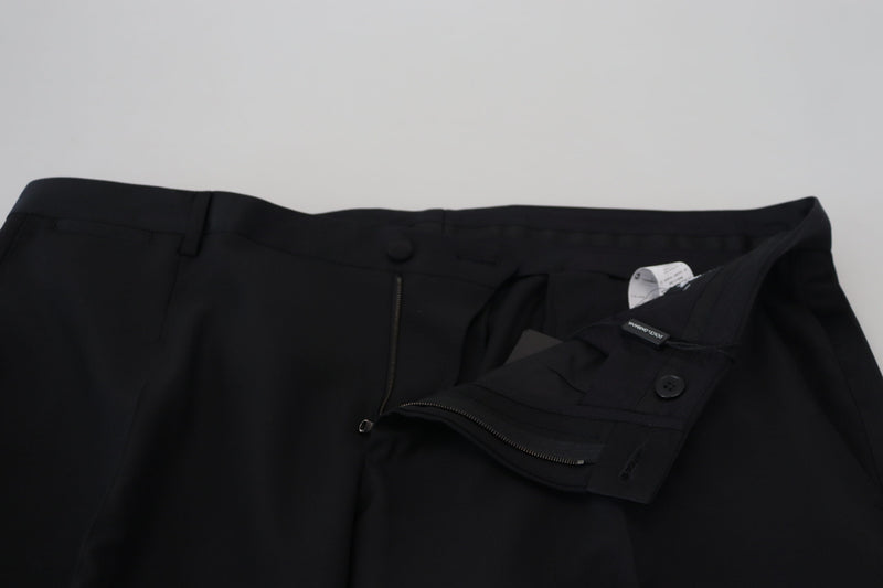 Pantalon de robe noire élégant slim fit