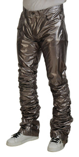 Pantaloni casual d'argento metallici