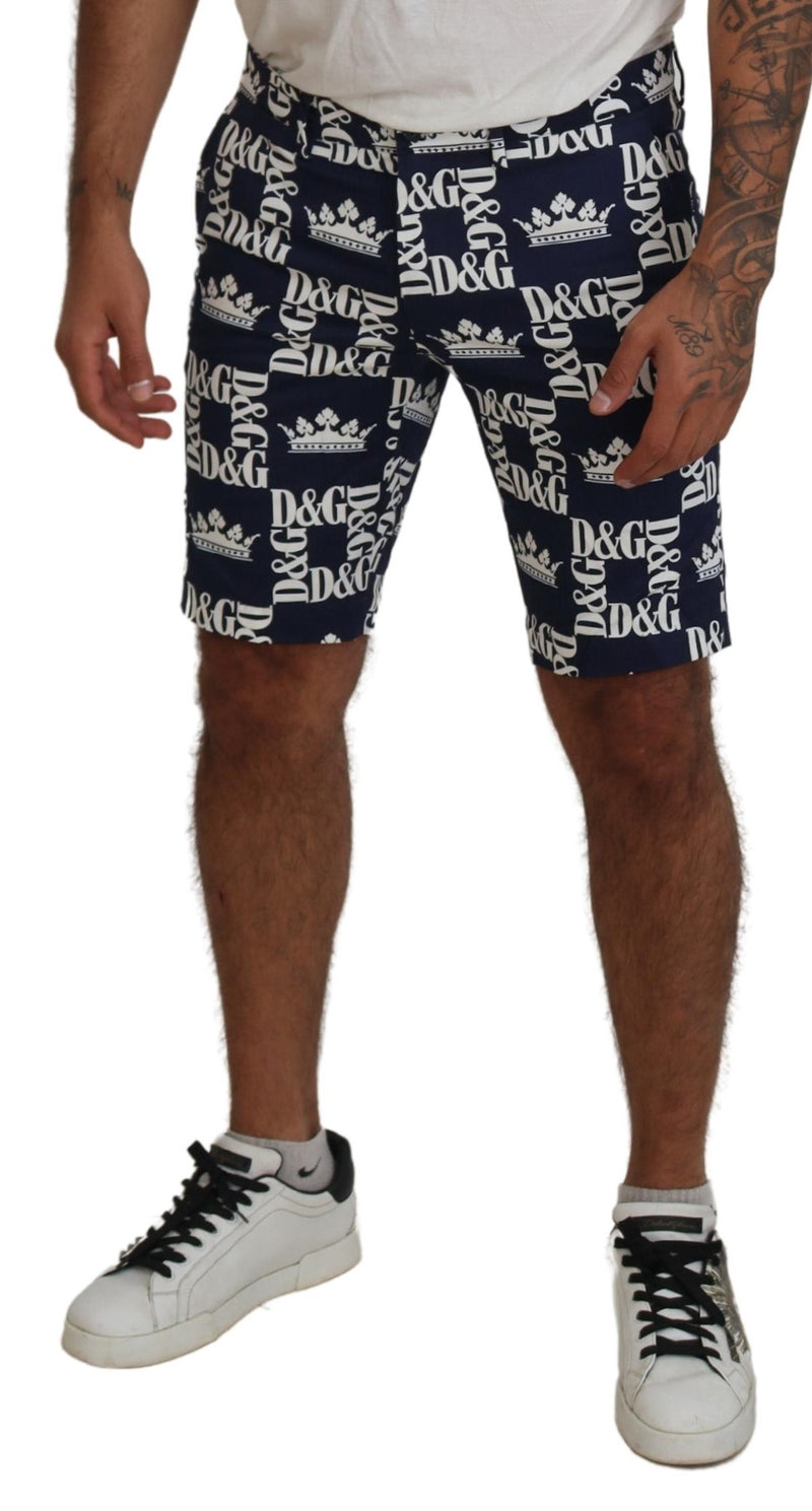 Casual Crown Print Chinos Shorts