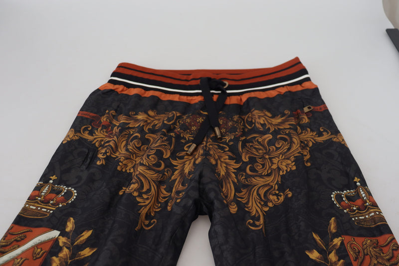 Pantalones de chándal de seda de la corona barroca